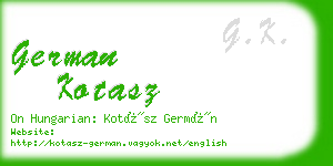 german kotasz business card